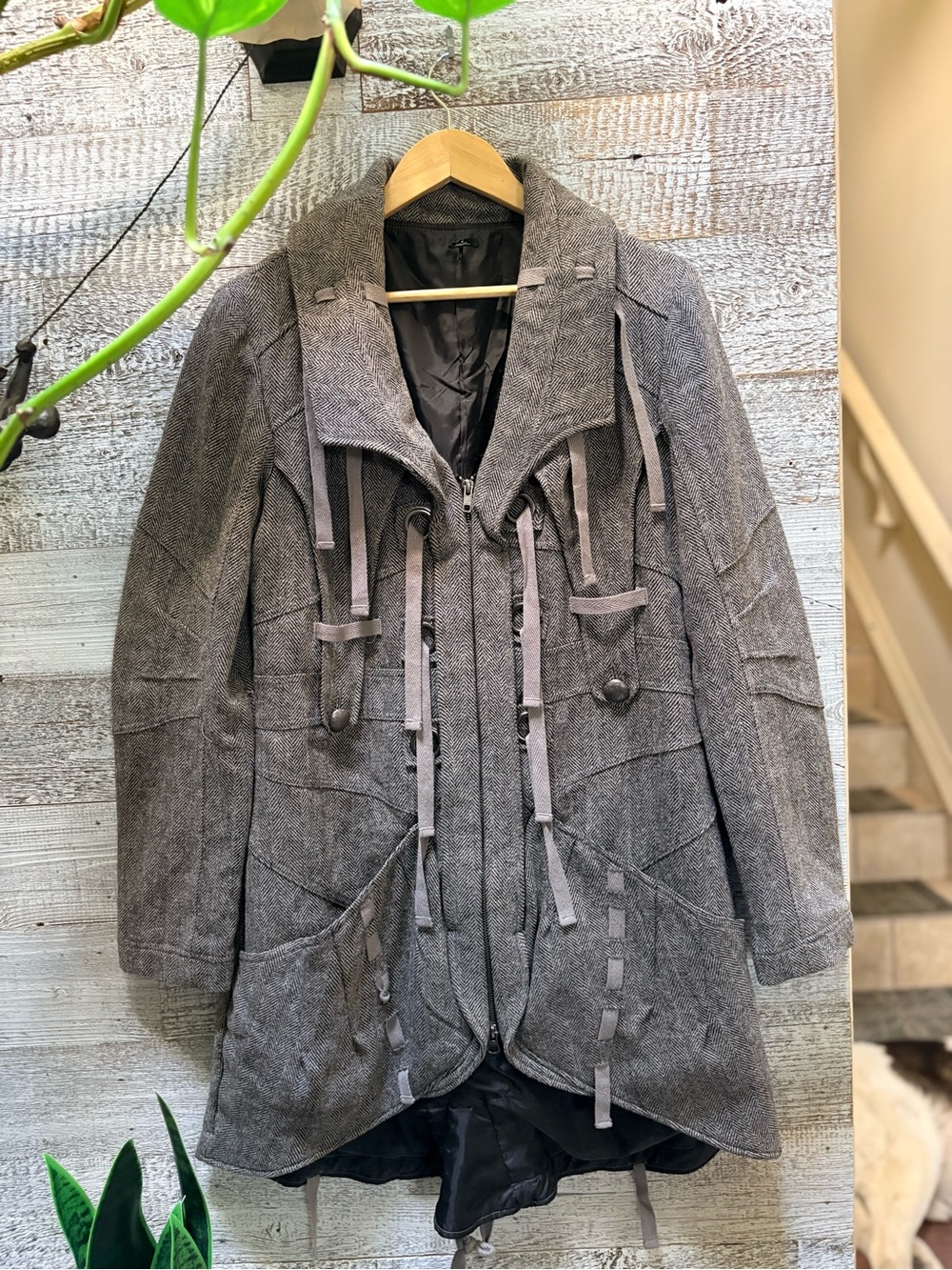 Et Compagnie | Industrial Lagenlook Wool-Blend Overcoat - Women's 10, Gray